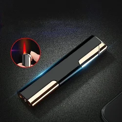 Cool Butane Windproof Metal Lighter Simple Portable Lighter Cigarette Cigar Accessories Men's Gift Outdoor Camping Tool