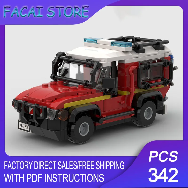 

Fire Fighting Model Moc Building Brick Modular Off Road Firefigthing Model Technology Blocks Christmas DIY Toy Construction Gift