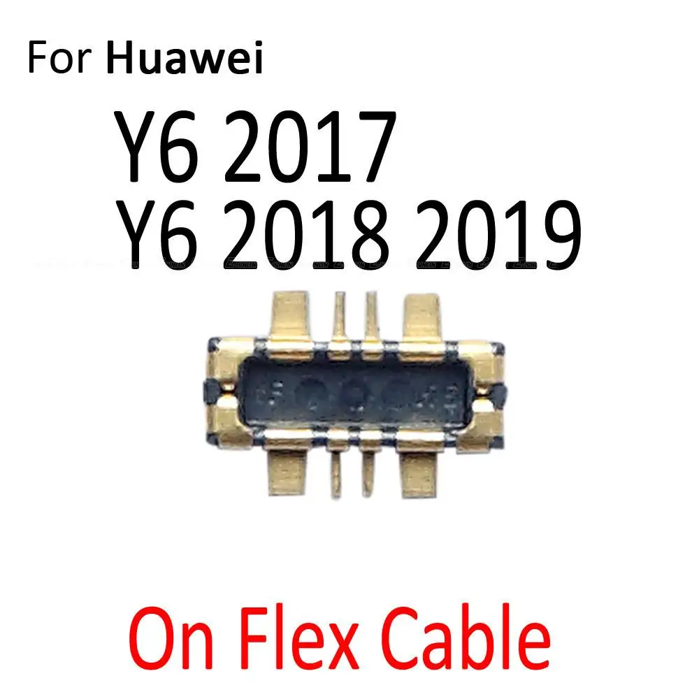 2 قطعة/الوحدة مضمنة FPC موصل البطارية حامل الاتصال لهواوي Y5 لايت Y6 برو Prime 2017 2018 2019 على اللوحة الأم الكابلات المرنة #4