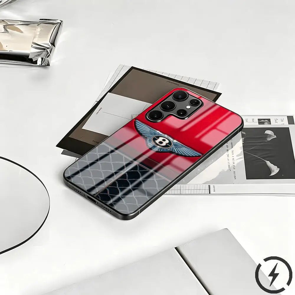 Super Black B-bentleyES Phone Case For Samsung S26 S25 S24 S23 S22 S21 S20 Plus Ultra Note20 Glass Magnetic Case