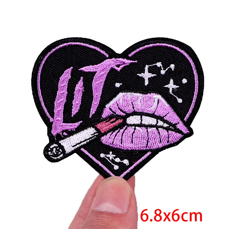 Horror/Skull Embroidery Patch Sun Patch Iron On Patches For Clothing Thermoadhesive Patches On Clothes Punk Sew/Ironing Sticker