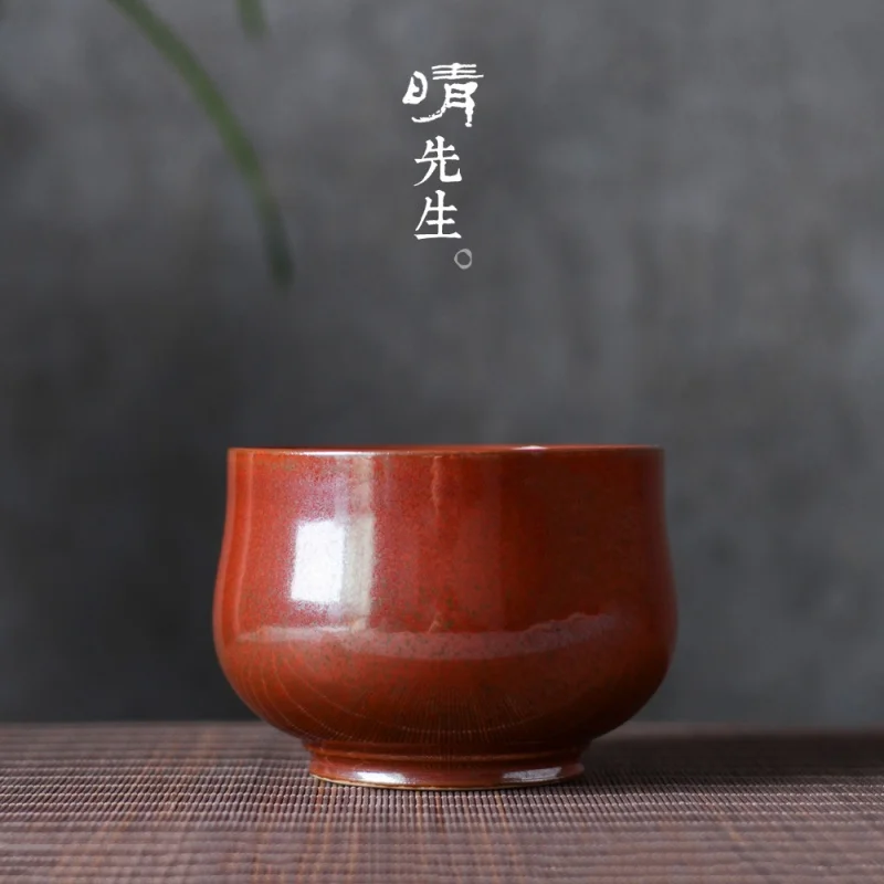 

Mr. Qing Ceramic Jianshui Rust Black Tea Wash Small Cloth Bag Type Retro Washed Writing-Brush Washer Tea Ceremony Utensil Wholes