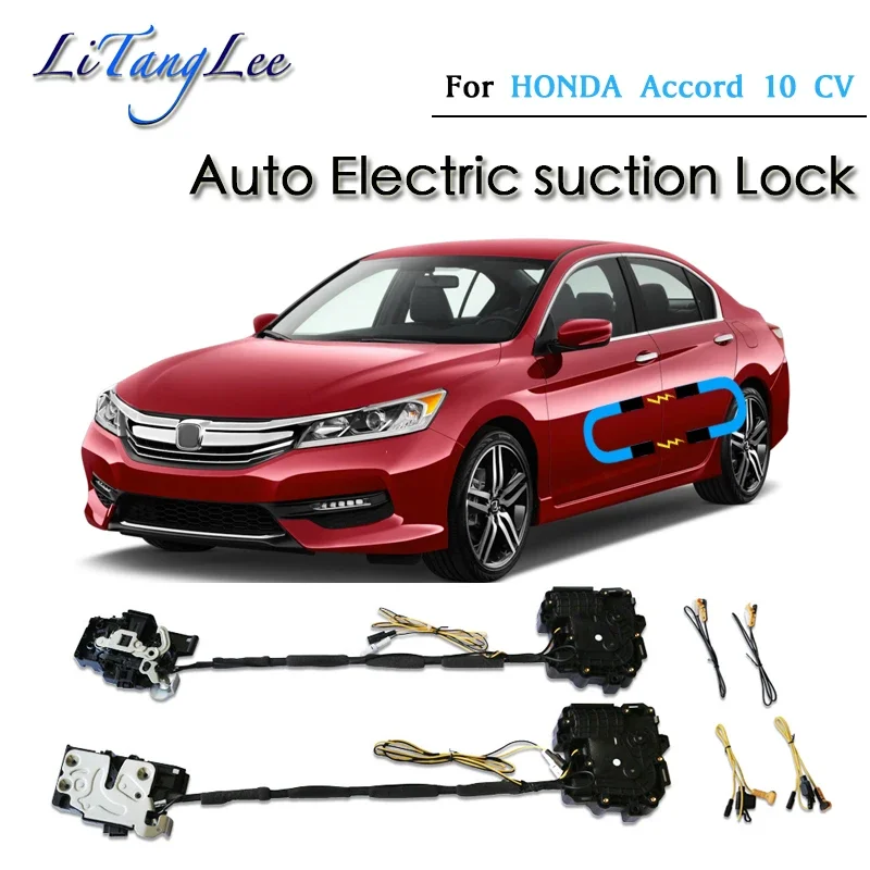 For HONDA Accord 10 CV Car Soft Close Door Latch Pass Lock Actuator Auto Electric Absorption Suction Silence Closer