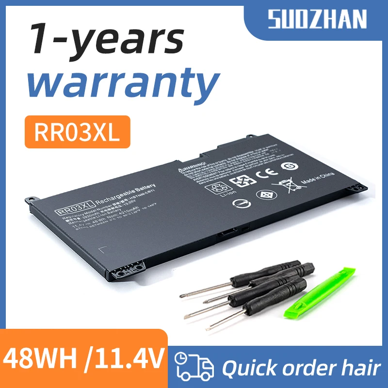 SUOZHAN RR03XL Laptop Battery For HP ProBook 430 440 450 455 470 G4 G5 HSTNN-PB6W HSTNN-UB7C HSTNN-LB71