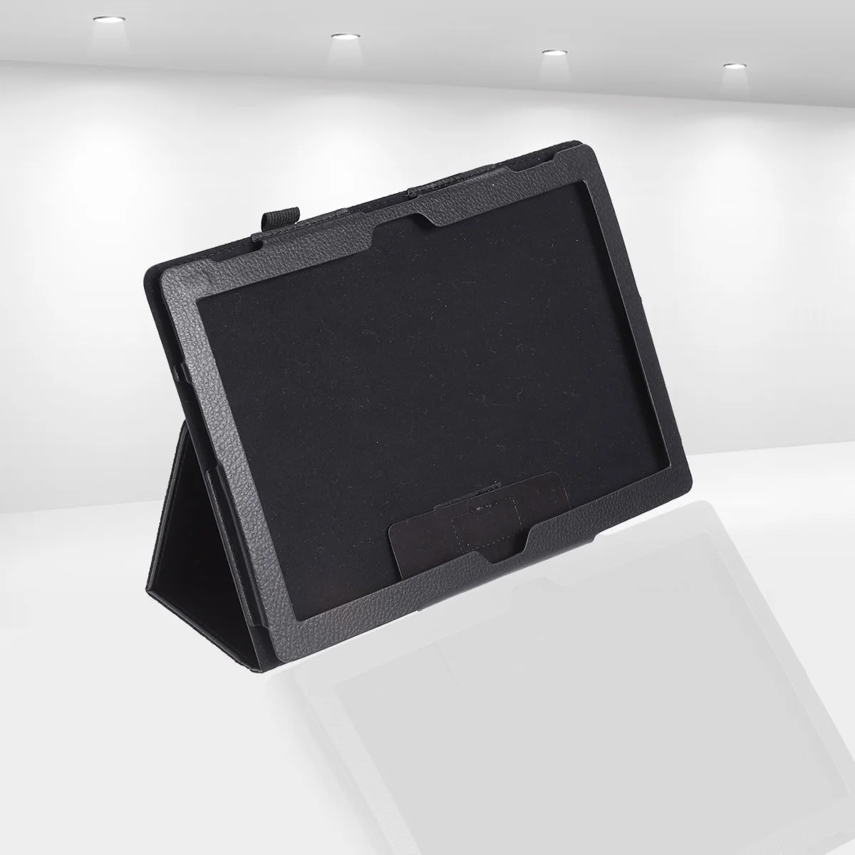 

Litchi Texture Full Coverage Tablet Case Stand For Tab 4 10 Plus -X704F/N Protective Pu Cover Smart Shell Skin Hard