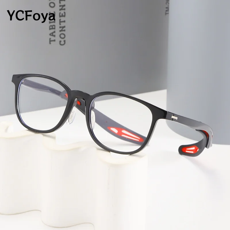 

TR90 Anti-fall Wraparound Cycling Basketball Round Optical Prescription Eyeglasses Frame Men and Women Sports Glasses FJ8453