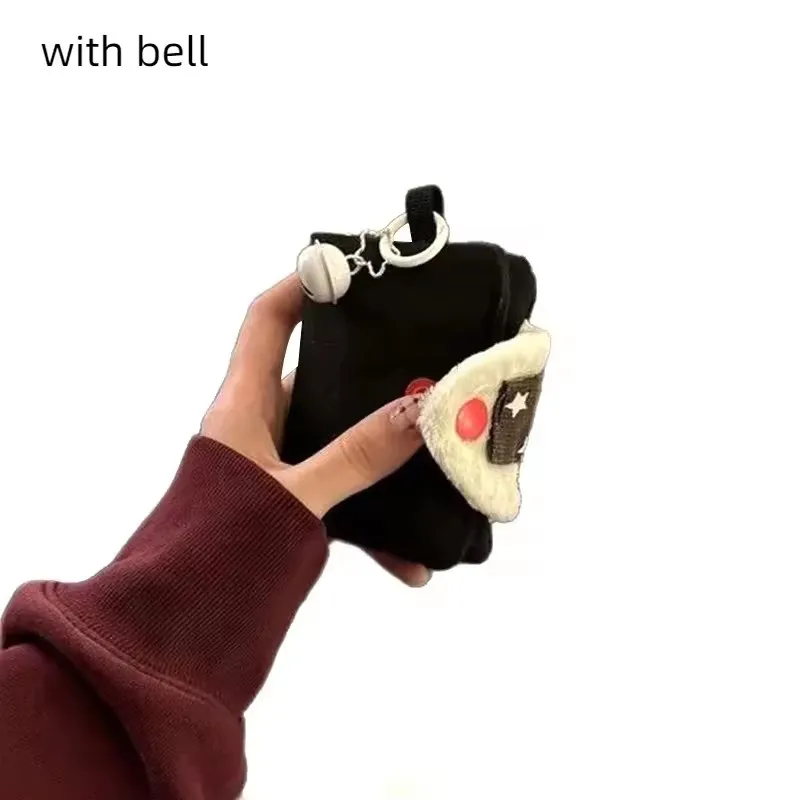 Woman Cute Coin Purse Rice Ball Card Holder Money Card Integrated Canvas Portable Small Bag Storage Bag Makeup Lipstick Bag