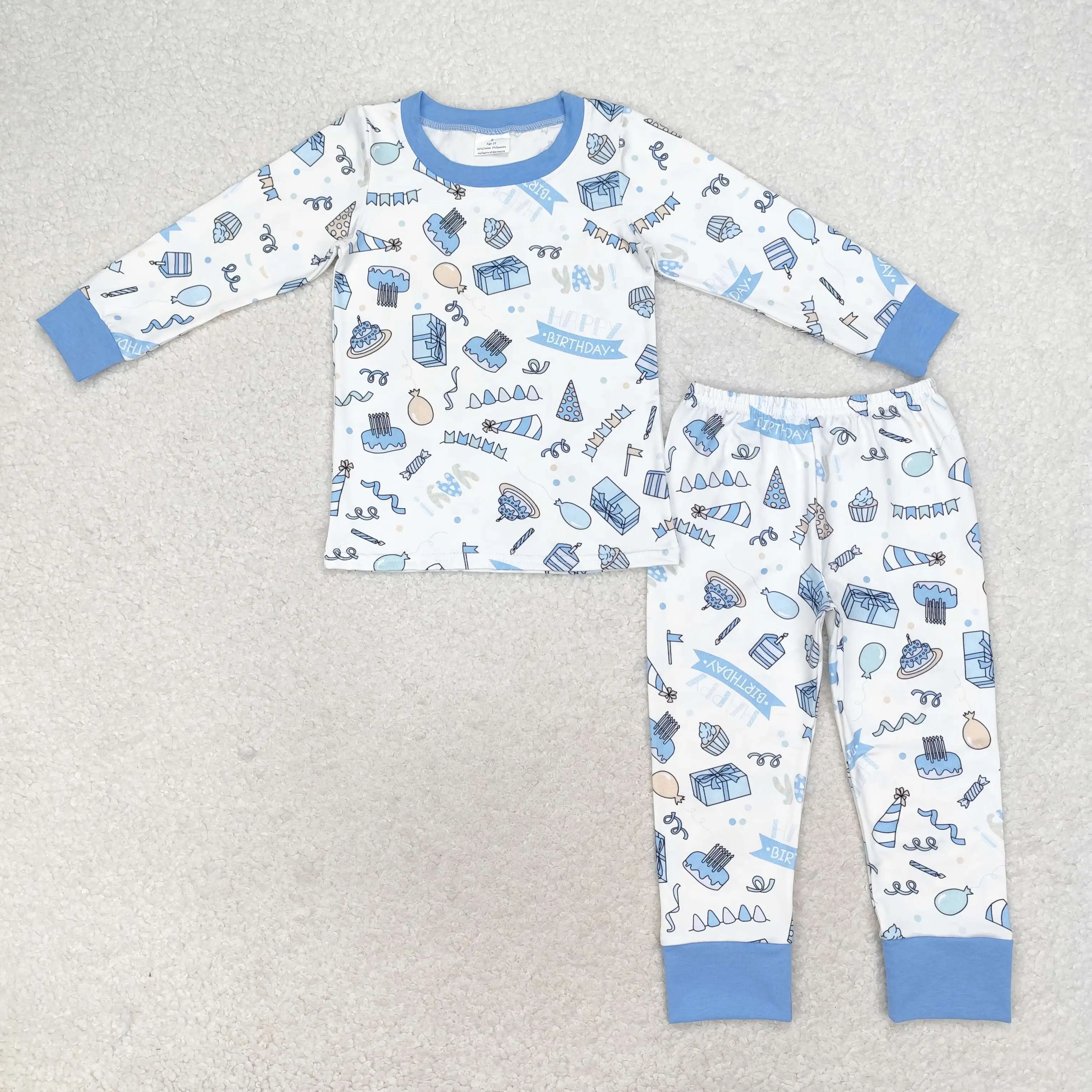 

BLP0470 Kids Boutique Clothes Outfits Long Sleeve Top With Pants Set Kids Boys Birthday Outfits