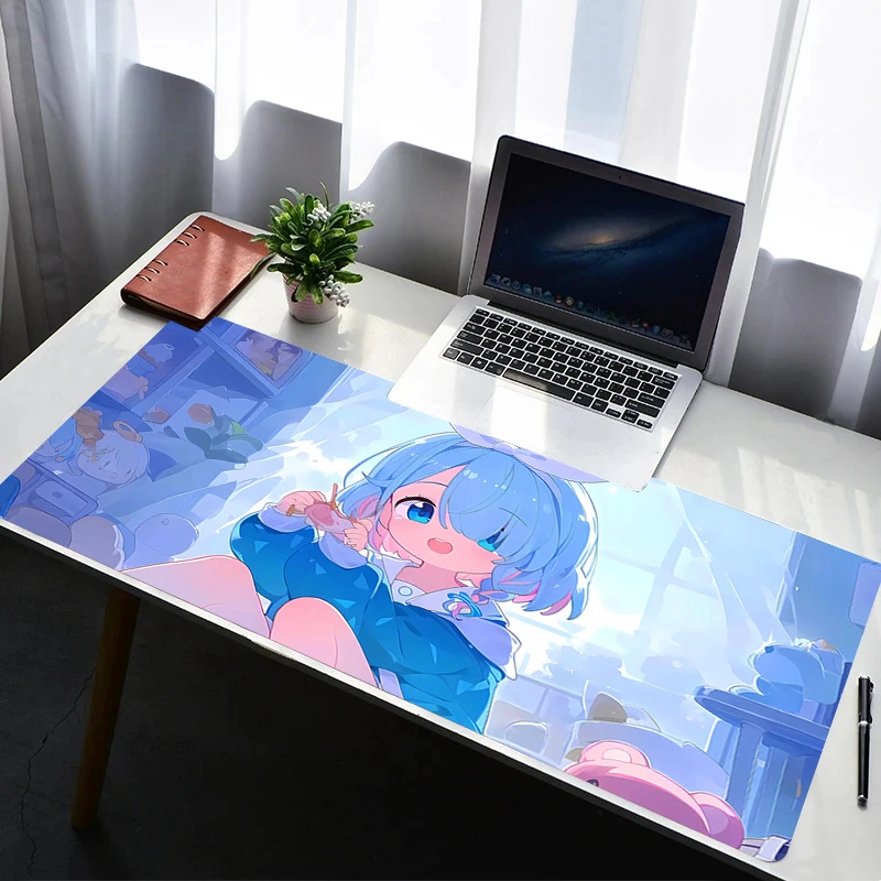 Mouse Pad PC Non Slip Rubber HD Mousepad Laptop Gamer Cabinet Keyboard Pad Office Computer Gaming Desk B-blue Archive Mouse Mat