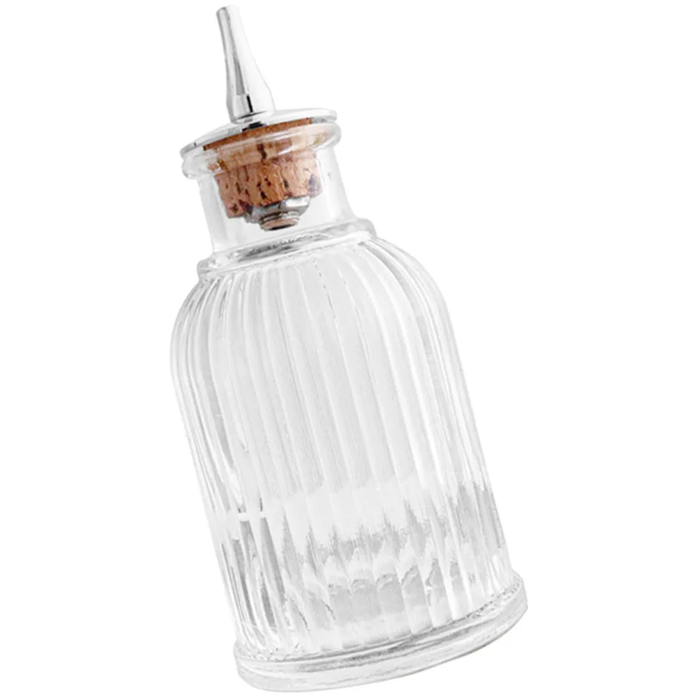 

Small Glass Bitters Bottle Sturdy Leak Proof Seal Removable Plug Bar Supplies for Cocktail Whiskey Vodka Absinthe Wine Holder