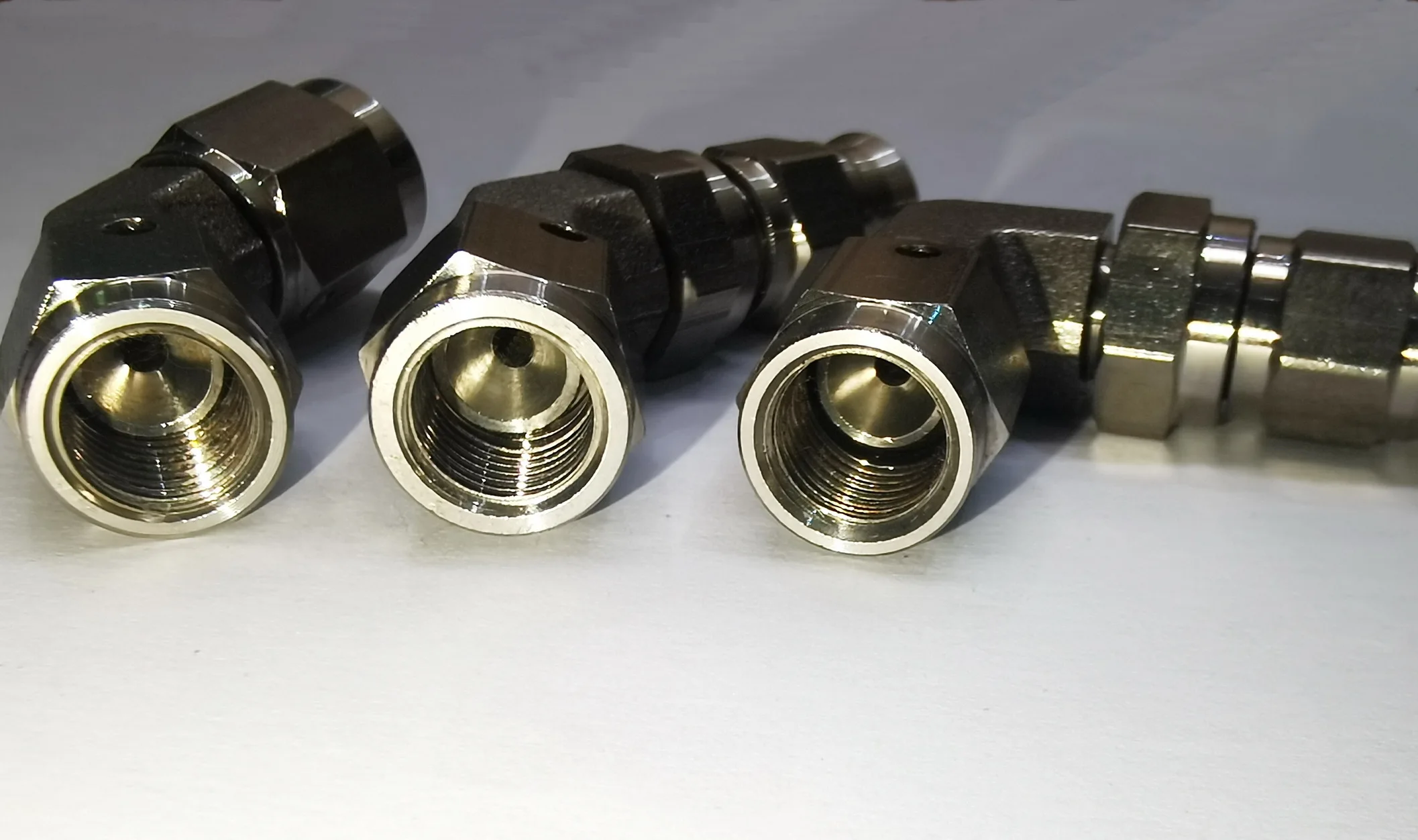 Reusable AN3 45 90 Degree Stainless Steel Forged Swivel Female Adapter Fitting to AN3 Braided PTFE Hose