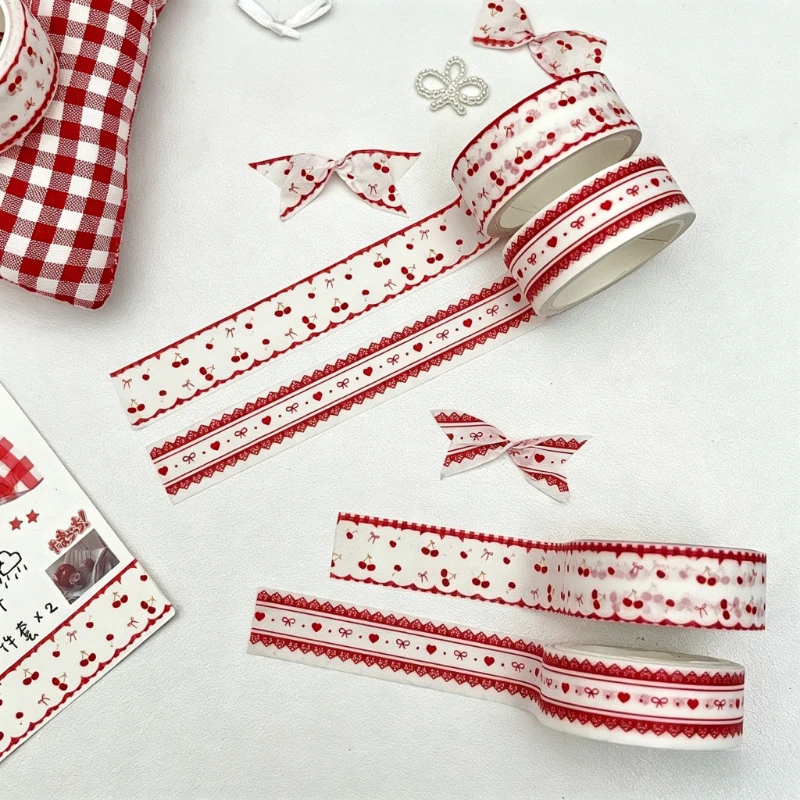 2/4pcs Cherry Star Style Decorative Tape Cute Cartoon Creative Washi Tape School Stationery 5M/Roll view 2