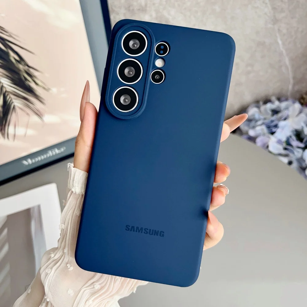 Für Samsung Galaxy S26 S25 S26Plus S26Ultra Edge S24 S23 S22Ultra FE Hülle Weiche Original Flüssigsilikon Stoßfeste Handyhülle