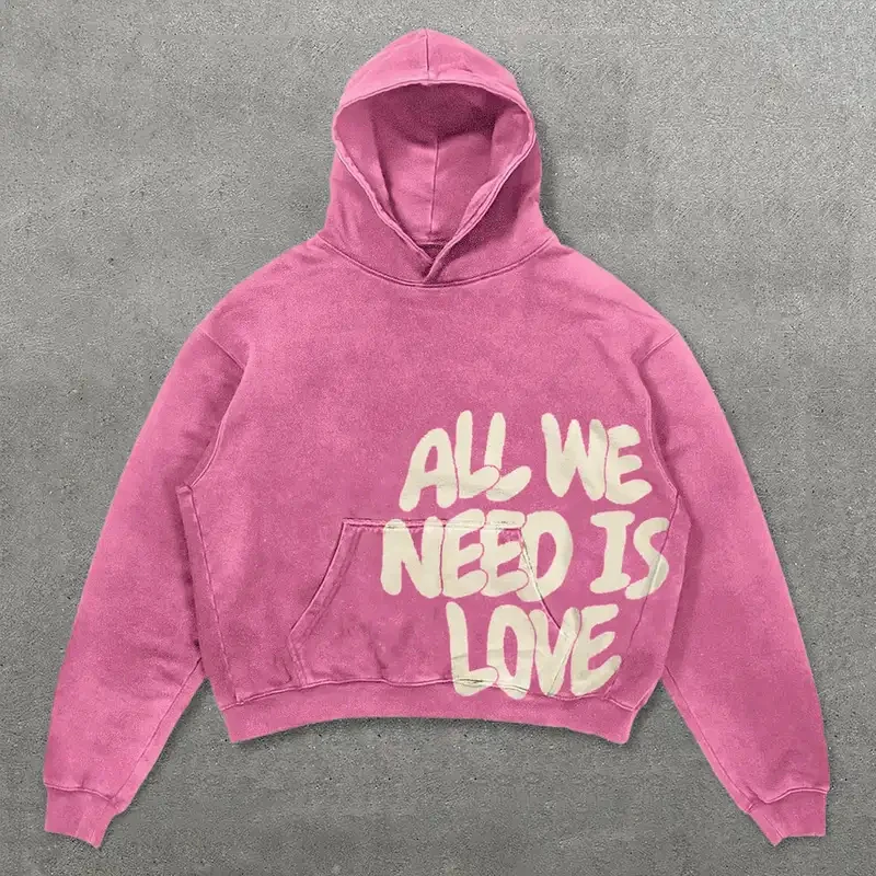 Sudadera con Capucha Y2K para Hombre y Mujer, Estilo Hip Hop, con Estampado Gráfico de Letras, Sudadera Extra Grande, Nueva Sudadera con Capucha Estilo Gótico Harajuku