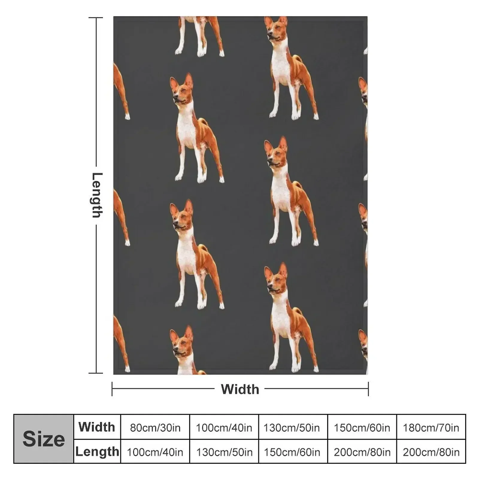 Basenji Dog Striking a Pose Throw Blanket Decorative Sofa Soft Plush Plaid blankets and throws Blankets