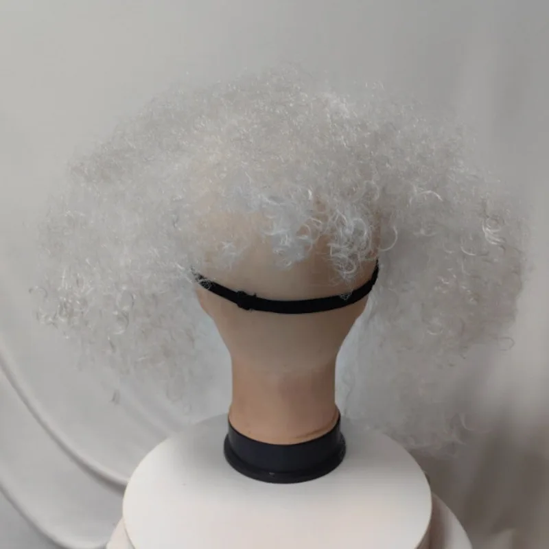 قناع الساحرة للسيدة العجوز مع شعر أبيض لحفلة الهالوين زي اللاتكس وحش ذو عيون كبيرة رجل عجوز للنساء قناع تنكر مخيف #6