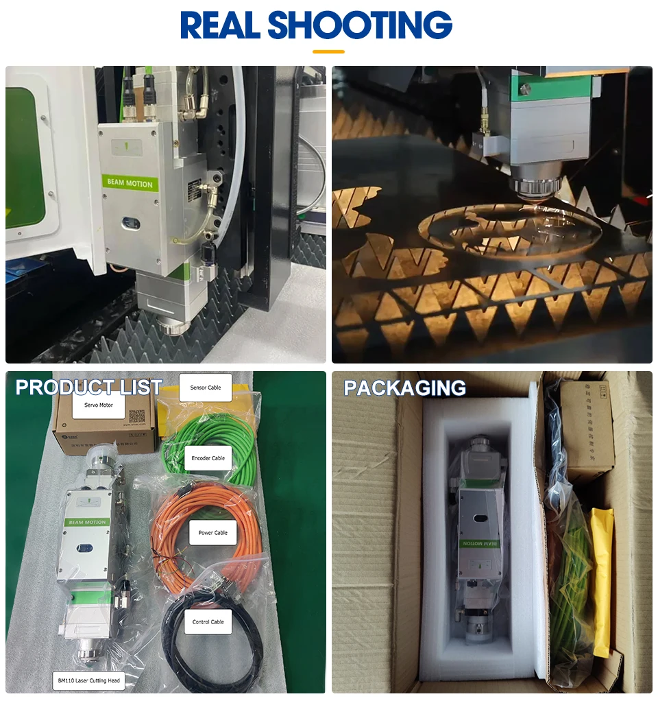 Cabezal de corte láser de ajuste automático de alto rendimiento Raytools BM110 con nivel de potencia de 3,3 KW