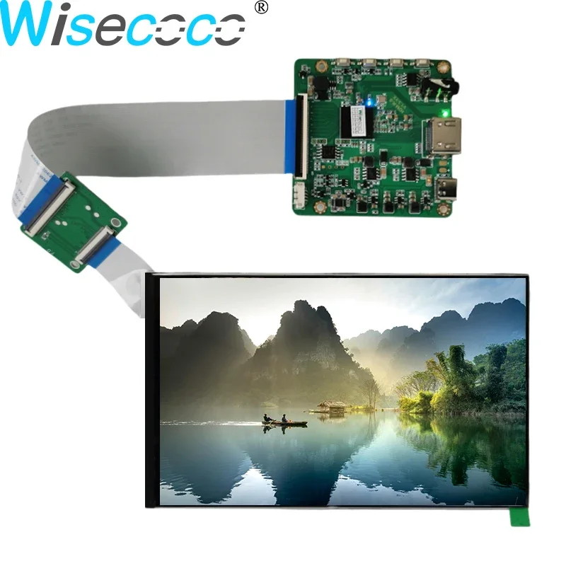Wisecoco 7 بوصة 1920*1200 وضع المشهد شاشة LCD افتراضية IPS لـ Raspberry Pi Android TV Box شاشة Type-C لوحة رسمية