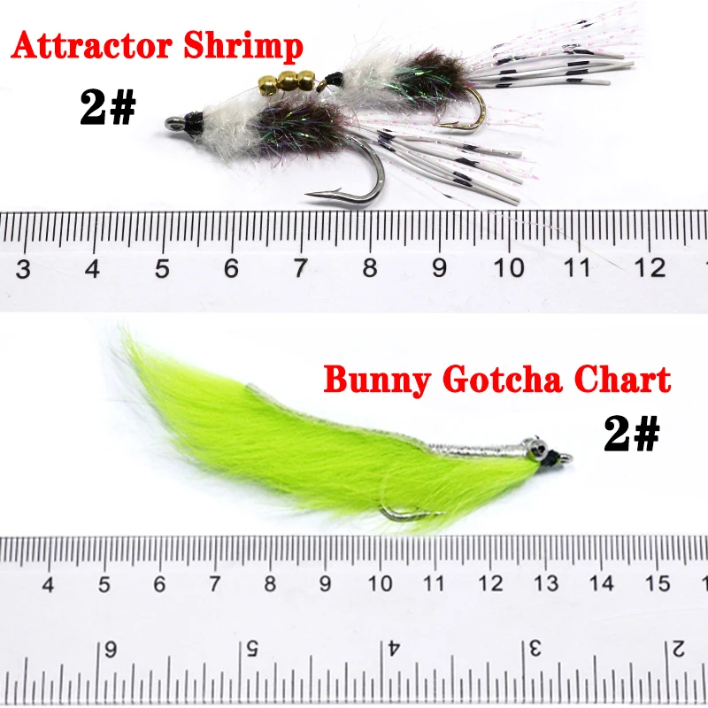 Persuader 2pcs boxed 2#-2/0 baitfish&crayfish style saltwater streamer flies seabass bonefish fly fishing artificial lure baits
