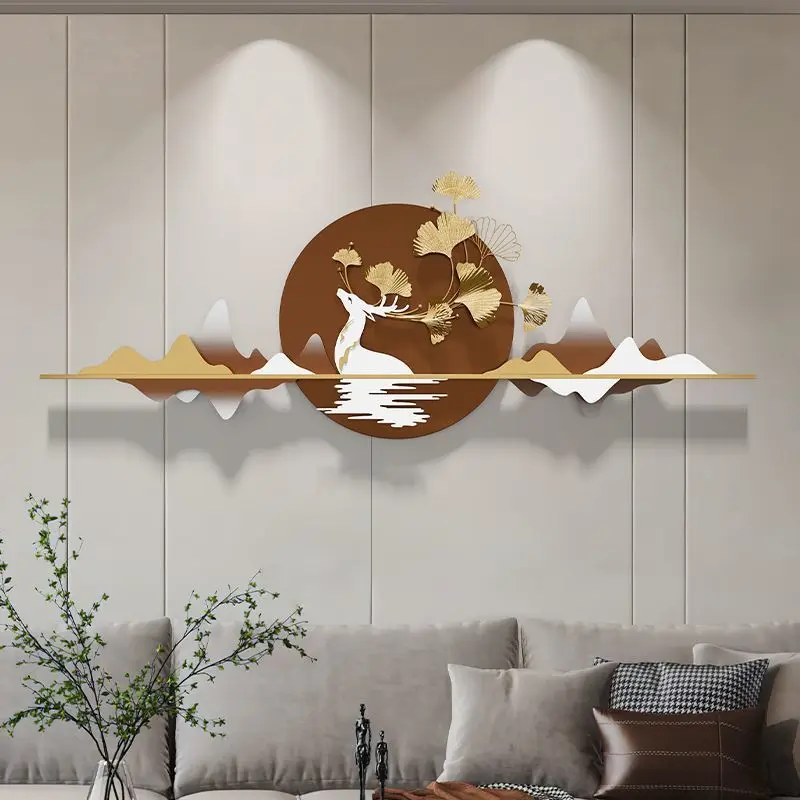 Ginkgo Leaf Wall Decoration Living Room Sofa Background Wall Decoration Pendant Bedroom Bed Wall Hanging