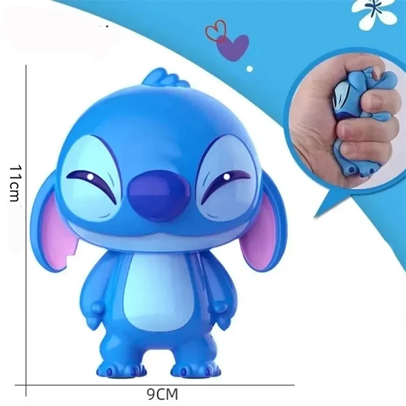 Disney stitch anime figura brinquedos de descompressão kawaii anime lilo & ponto lento rebote alívio do estresse boneca brinquedos menina menino presentes