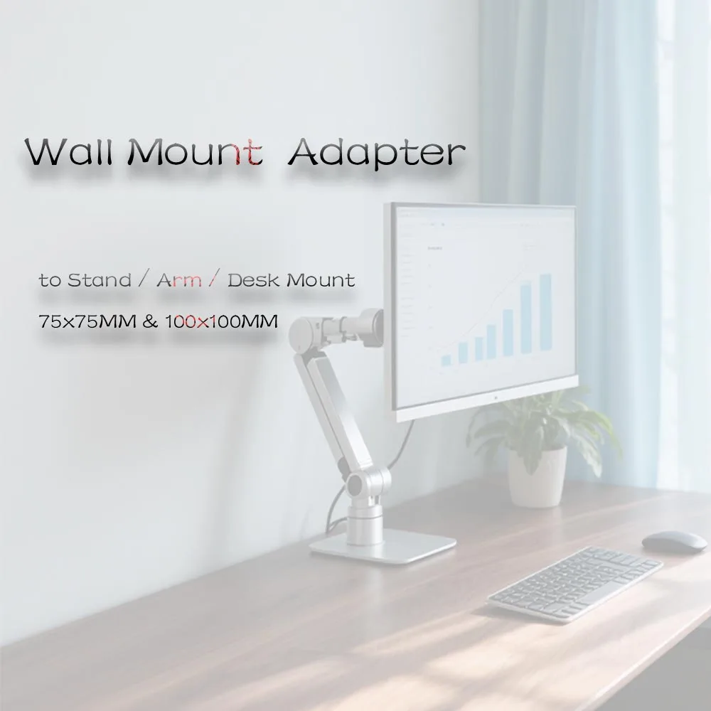 Adaptador VESA de montaje en pared Compatible con soportes de brazos Acer QG240Y QG270H3 QG240YH3 soporte de montaje de monitor 75x75MM y 100x100MM