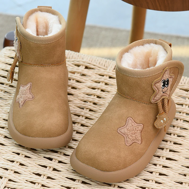 

Children's Snow Boots, Waterproof Large Cotton Shoes, Girls' Plush Thick Cotton Boots, 2025 Winter New Children's Shoes, Snow Boots