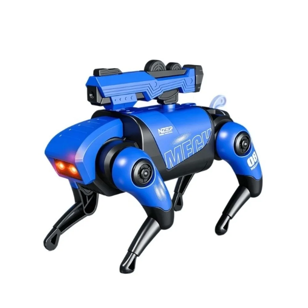 Sound Effects Electric Robot Dog with Light Rotating Mechanical Dog Light Music Intelligent Walking Bionic Robot Dog