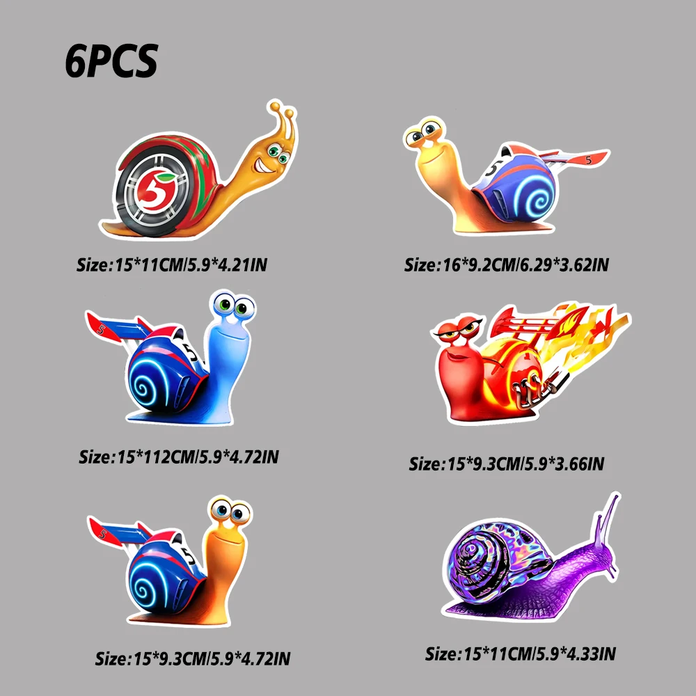 

Color Cartoon Turbo Snail Personality Car Sticker Lovely Fine Decal Fashion PVC Motorcycle Decoration Sunscreen Decals