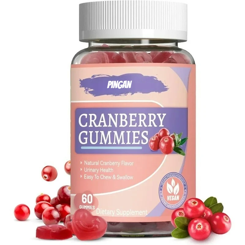 

Cranberry Gummies, Women's Cranberry Supplements, Containing D-mannose, Urinary Tract Health, 60 Capsules