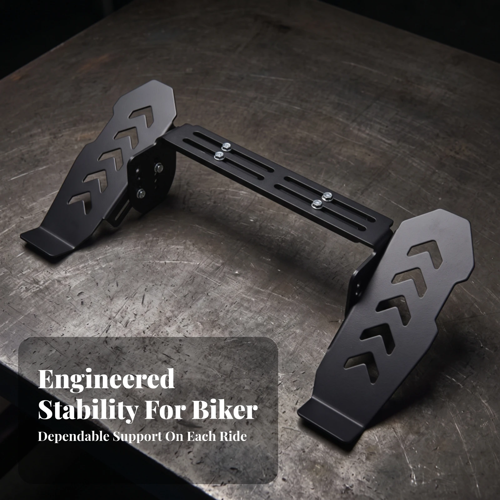 Electric Vehicle Foot Pedal Sturdy Pedal with Telescopic Support Bracket Footrest with Anti-Slip Plates Easy to Install