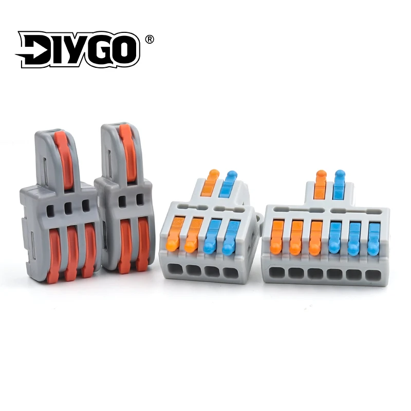 1 in Multiple Out Fast Electrical Lever Wire Connector Universal Compact Cable Splicing Terminal Block Push-in Connector