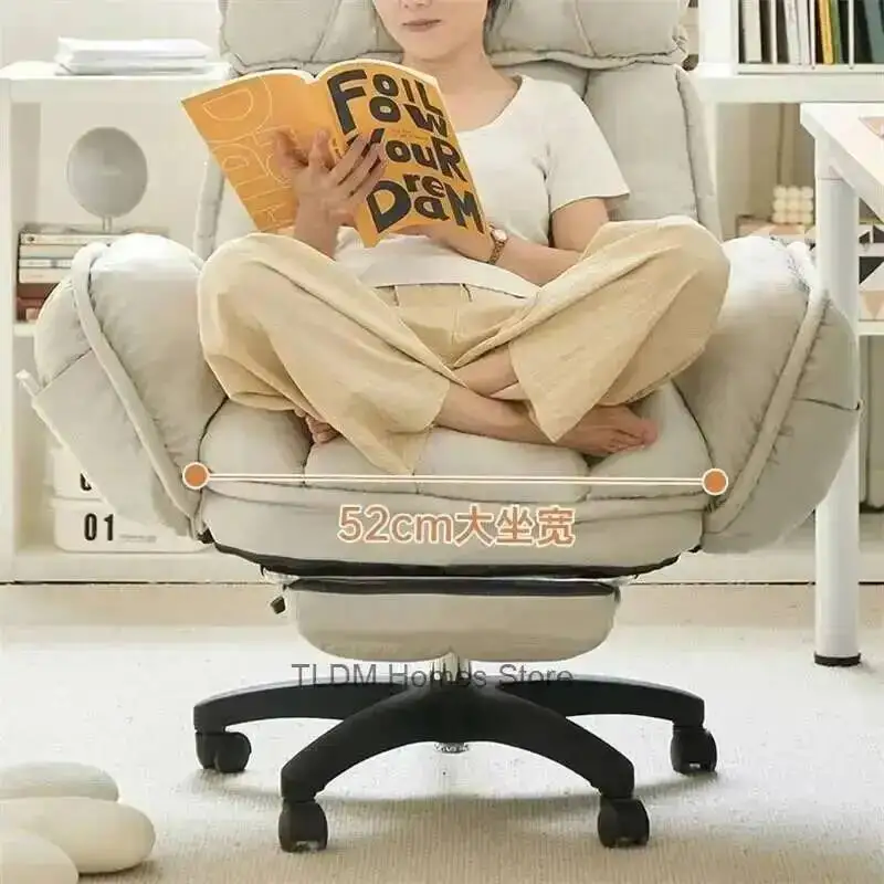 

Computer Reclining Relax Chair Lazy Home Sofa Comfortable Sedentary Office Chairs Bedroom Dormitory Lift Swivel Gaming Chair 의자