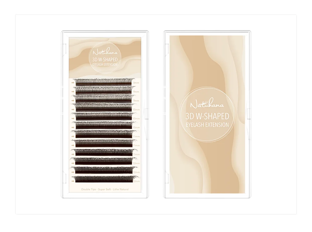 NATUHANA W Lashes Extension L LU(M) Curl Individual Mink YY Lashes 3D W-shaped Volume Fan Eyelash Extension