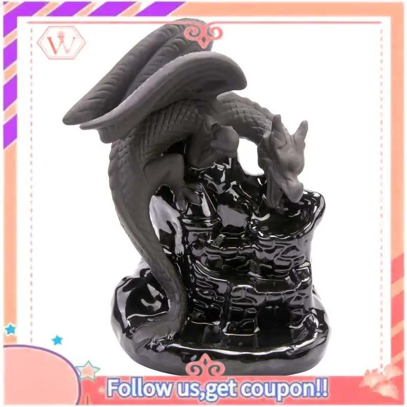 

Модернизированный декор в стиле дзен-дракон, водопад, держатель для благовоний, конусная курильница, пальник для благовоний, медитация, благовония с обратным потоком