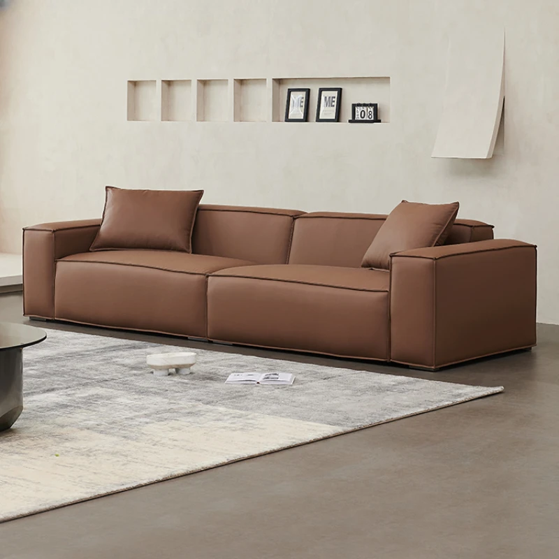 

Unique Leather Living Room Sofa Longue Ergonomic Armchair Comfort Living Room Sofa Waterproof Straight Mueble Sala Furnitures