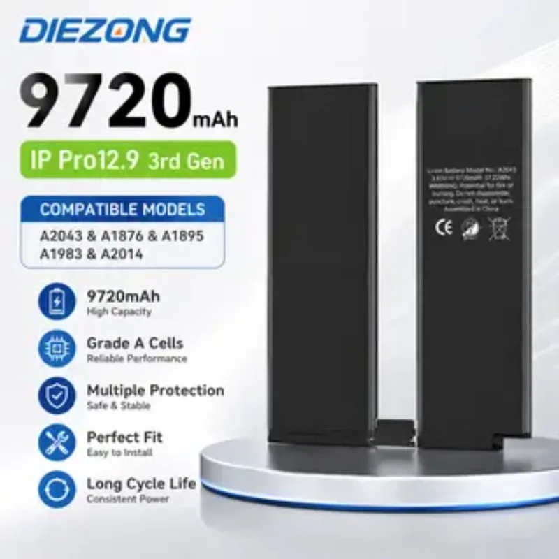 2026 NEW  Tablet Battery for IPad Pro 12.9 Generation 3/Generation 4 A2043/A1876/A1895 Tablet Battery