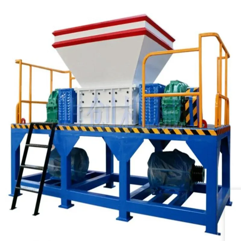 Domestic waste shredder tire crusher multifunctional metal crusher Double shaft scrap metal crusher