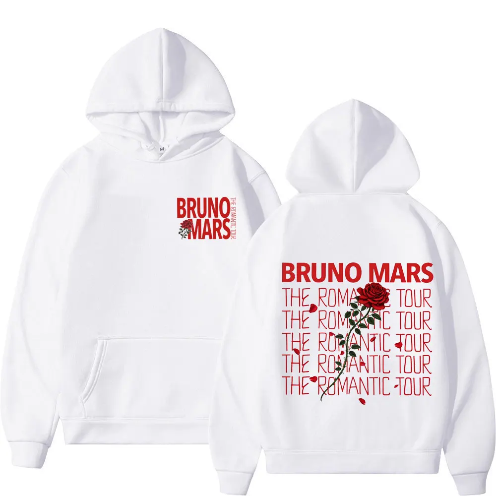 

Bruno Mars The Romantic Tour 2026 Print Hoodie Men Women Fashion Pullover Long Sleeves Loose Aesthetic Sweatshirts Fan Gifts