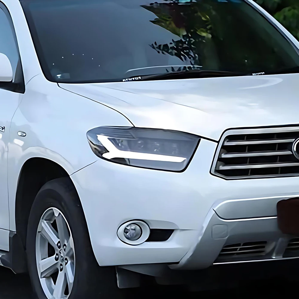 For Toyota Highlander 2009-2011 Front Headlights, Brand New Upgrade, LED Projection Quad Lens, Dynamic Light Design, Hot-Selling