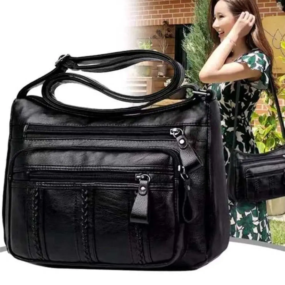 Multi-layer Tote Large Capacity Buy Vegetable Bag Women's Handbag Middle-aged Mother's Bag Shoulder Messenger Bag