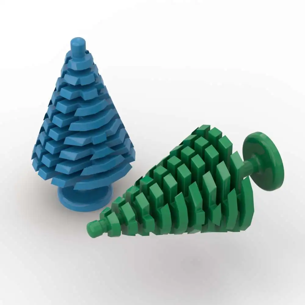 

MOC 10PCS Bricks Part 3471 Christmas Big Pine Tree Building Blocks Set Green Forest Plant Particle Toys Children Birthday Gifts