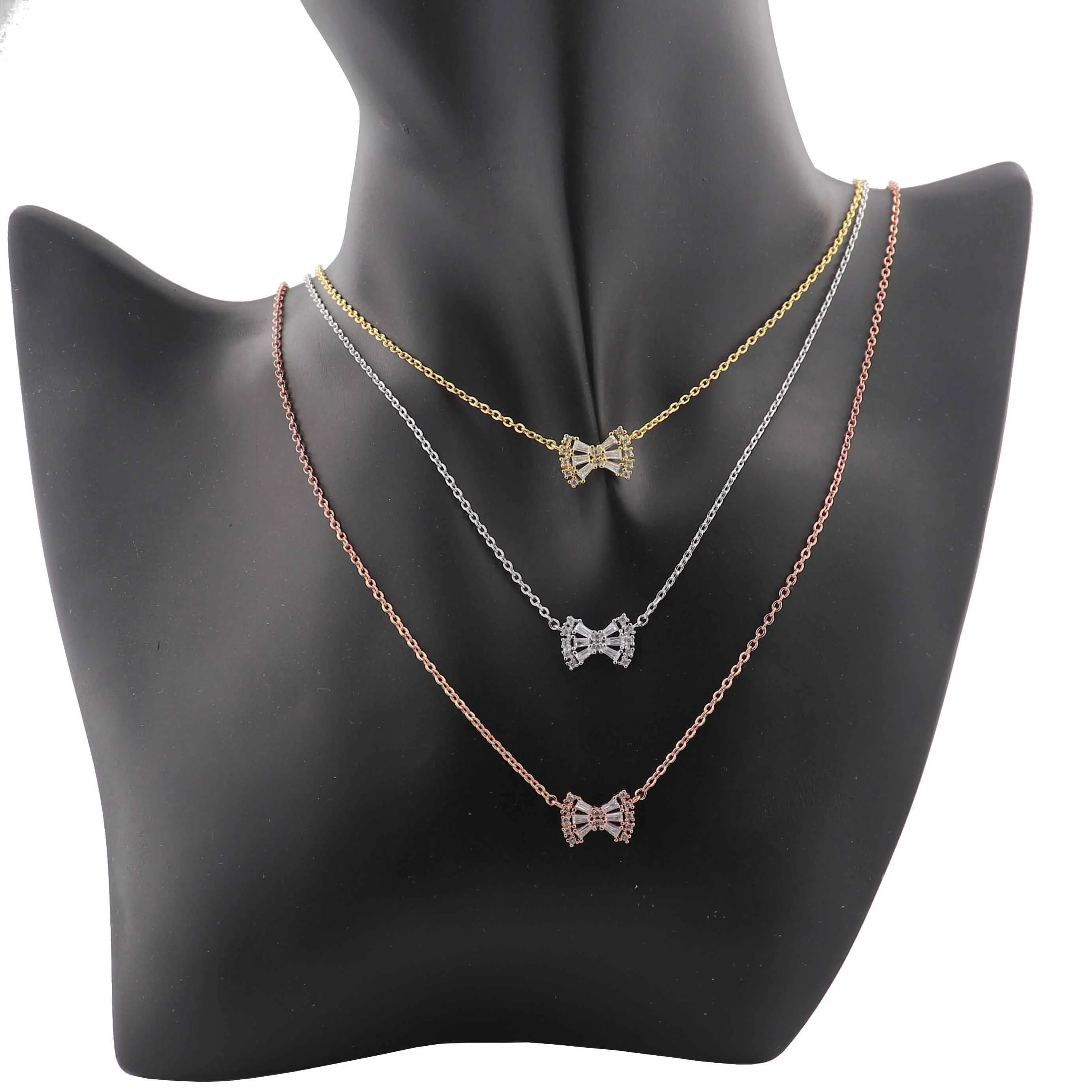 Fashion classic three color necklace with earrings, three necklaces to wear together, Dubai hot Jewelry Set S1327