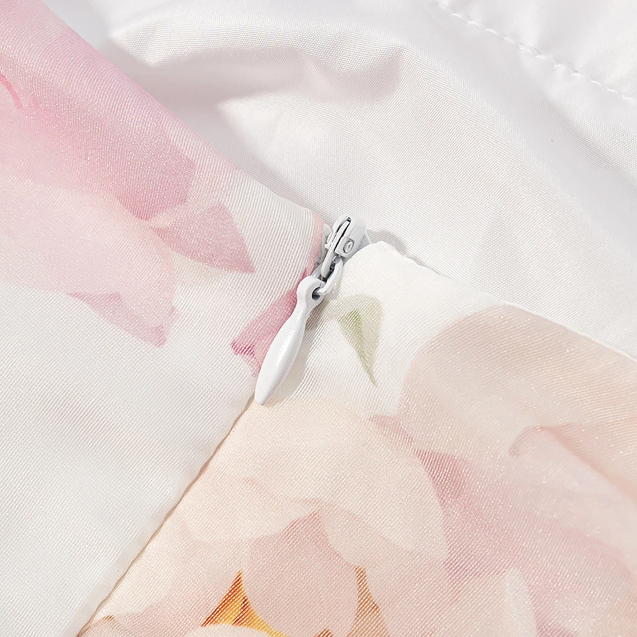 Keyanketian 2025 verão novo feriado vento flor impressão halter sem costas mini vestido moda em camadas organza vestido sem mangas feminino