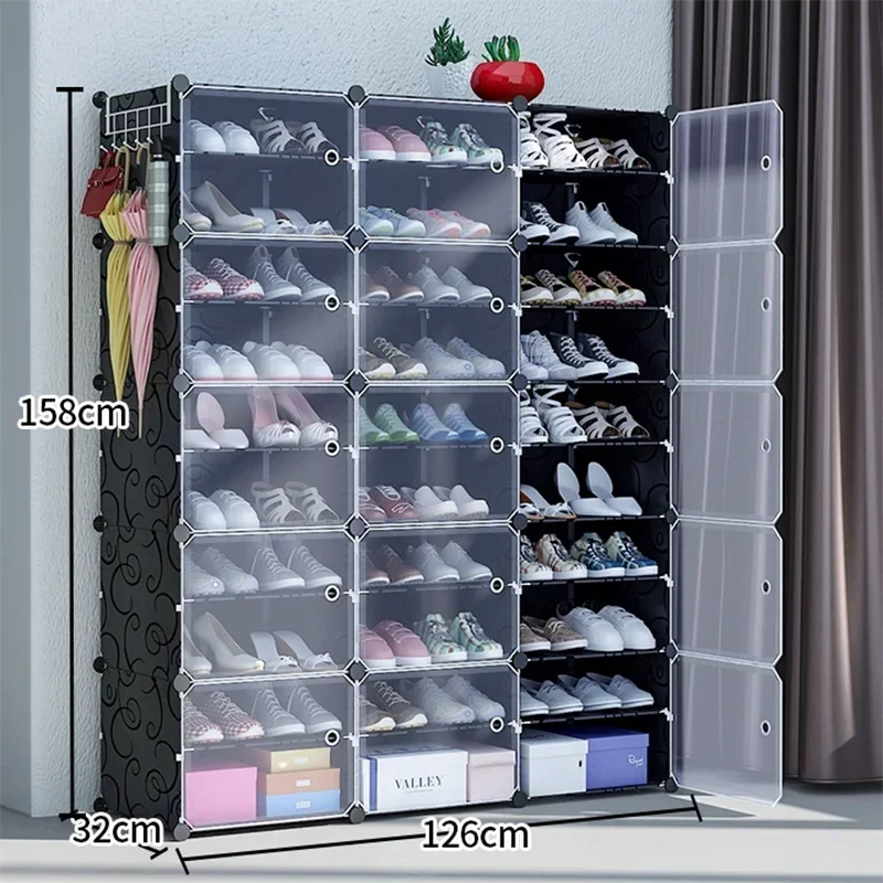 

Hallway Display Shoe Cabinet Storage Racks Organizers Bedroom Closets Mobile Box Shoe Shelf Cupboard Living Room Furniture