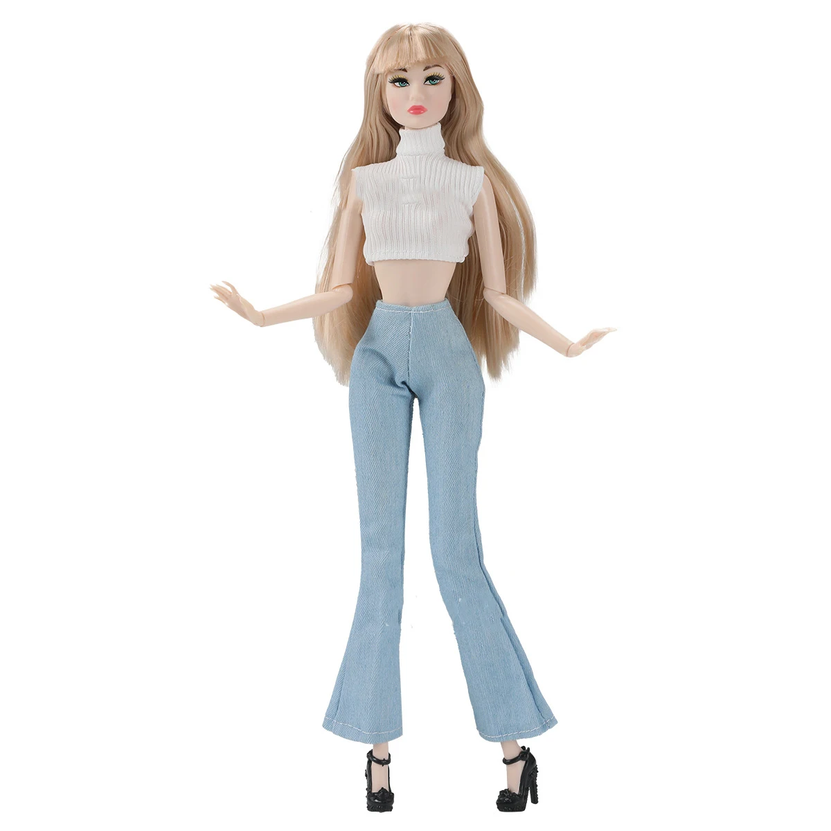 2025 جديد عارضة أزياء ملابس دمى لباس غير رسمي سترة جلدية معطف تنورة ل 1/6 BJD دمية الجينز بانت 30 سنتيمتر دمية فستان الملحقات