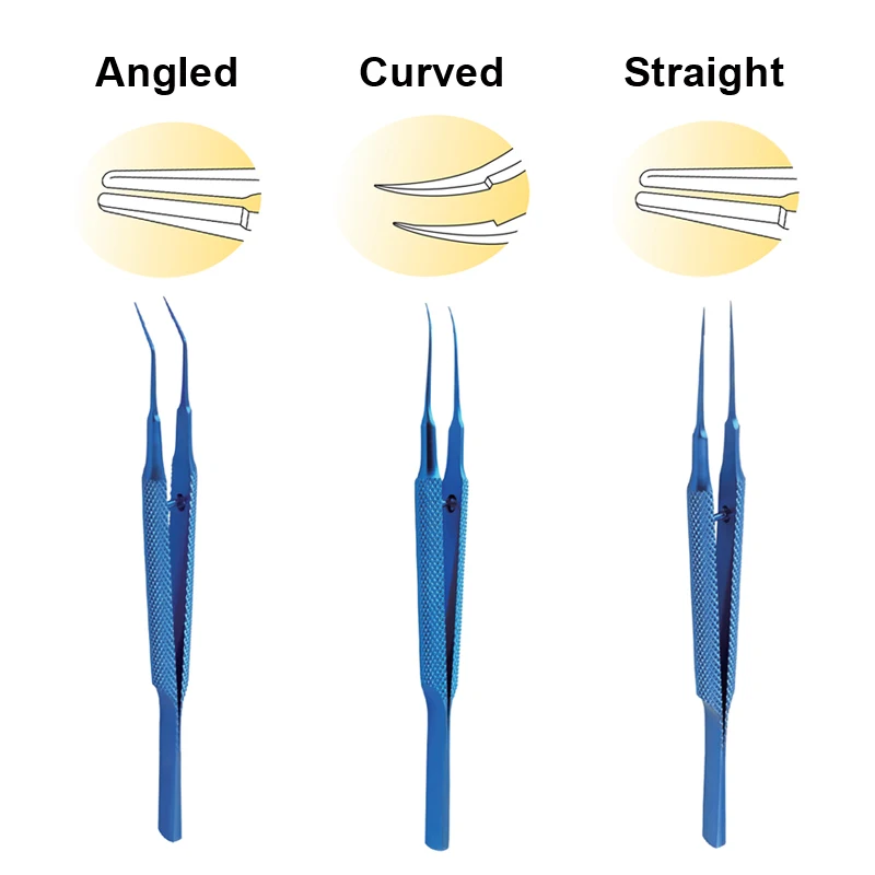 Pince à Épiler en Alliage de Titane, Trois Types
