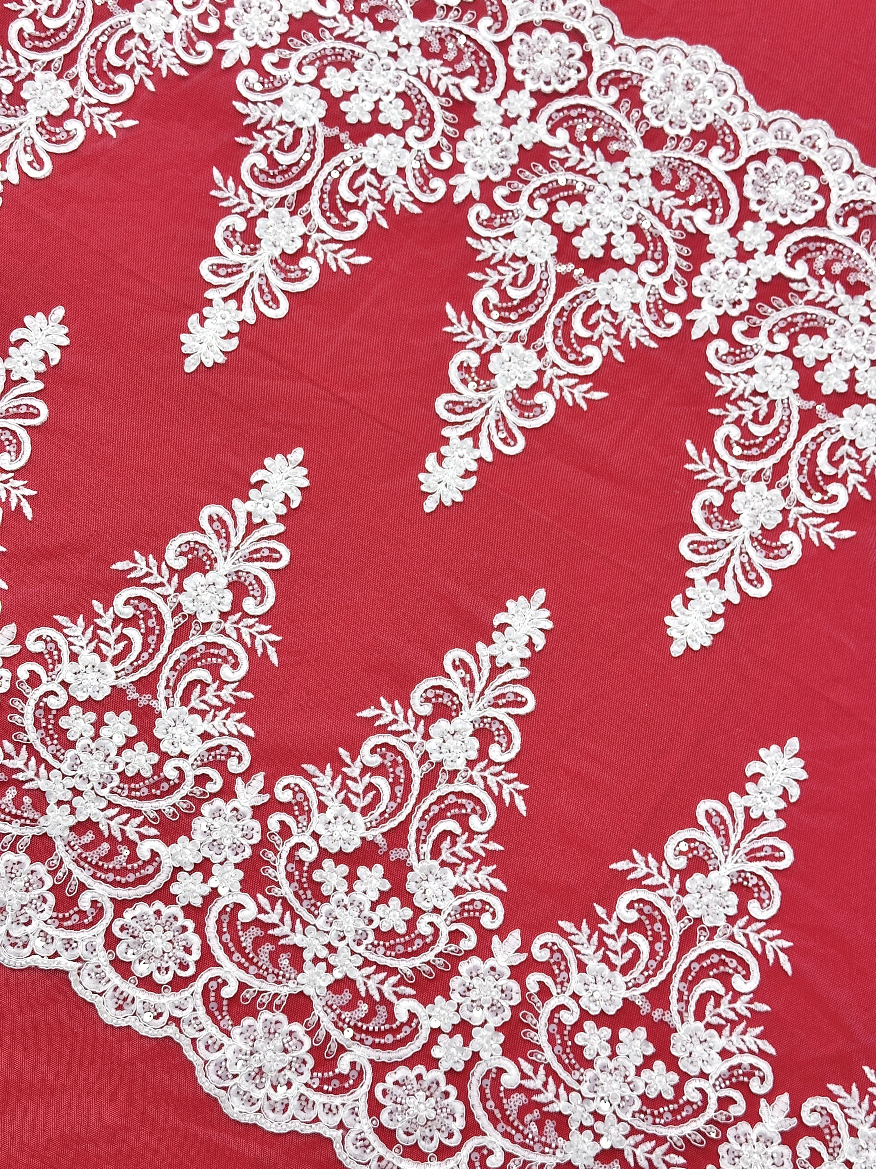 Klassieke Franse stijl Franse Afrikaanse mesh tule kant stof voor Europese trouwjurk elegante partij Nigeriaanse netstof