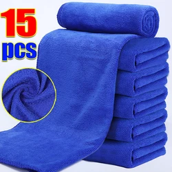 Microfiber Cleaning Towel Thicken Soft Drying Cloth Car Body Washing Towels Home Kitchen Double Layer Clean Rags Blue 20 25cm