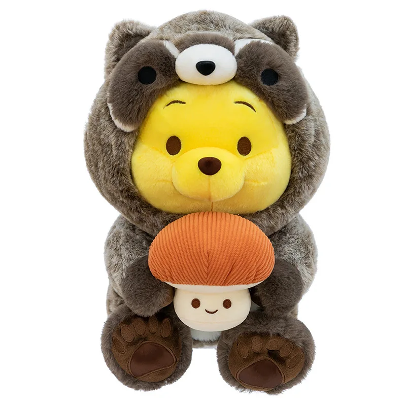 Neues Plüsch-Eichhörnchen-Winnie-Bär-Stofftier mit abnehmbarem Hut, süße Teddy-Puppe für Kinder, Geburtstag, Weihnachten, Geschenk, Stofftier für